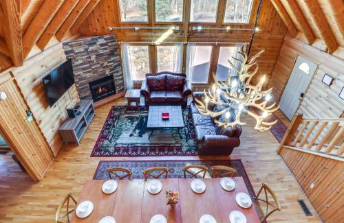 Briar Crest Woods House | Private Hot Tub and Fire Pit Log Cabin in Blakeslee