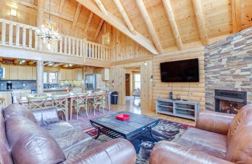 Briar Crest Woods House | Private Hot Tub and Fire Pit Log Cabin in Blakeslee