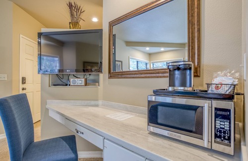 Century West Hotel | Private, hotel style suite in Bend with access to fitness center.