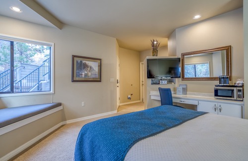 Century West Hotel | Private, hotel style suite in Bend with access to fitness center.