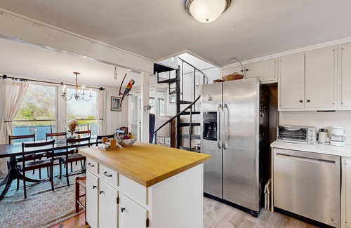 Oak Bluffs House | Private island house with close beach access and water view from deck