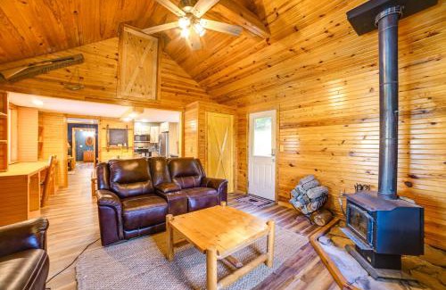 Clay House | Private Lake and Dock Log Cabin, 2 Mi to Clay!