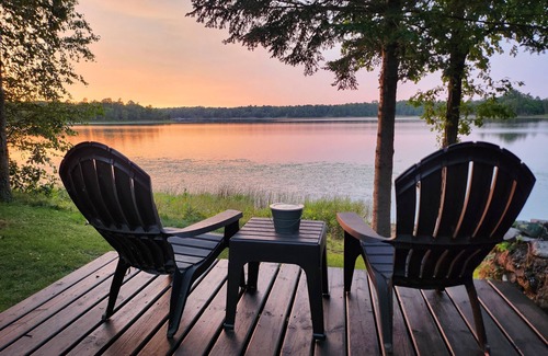 Nevis Cabin | Private lake cabin. WiFi, Beach, Pontoon Rental. Booking for summer of 26!