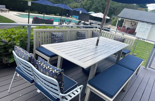 Narragansett Pier House | Private Oasis with Pool & 2 Pickleball Courts in Pier Area, near Town Beach