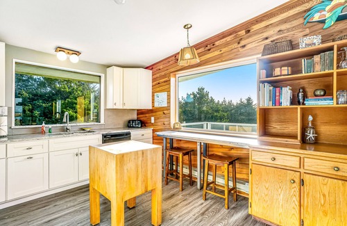 Copalis Beach House | Private ocean view escape with large deck, WiFi, & wood-burning fireplace