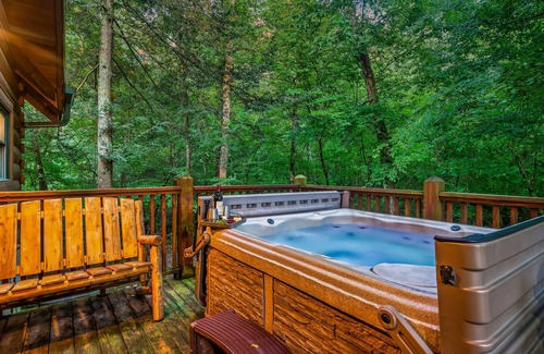 Gatlinburg - Pigeon Forge Cabin | Private Pickle-ball and Basketball Court/Kids Climbing Wall/Hot Tub/Arcade