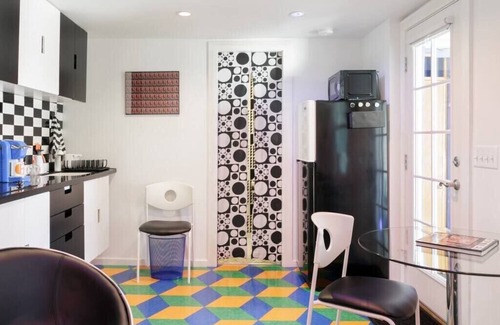 Sunset Junction House | Private Pop-Art Pad, Two-Story, Two Balconies with Park View in Silver Lake