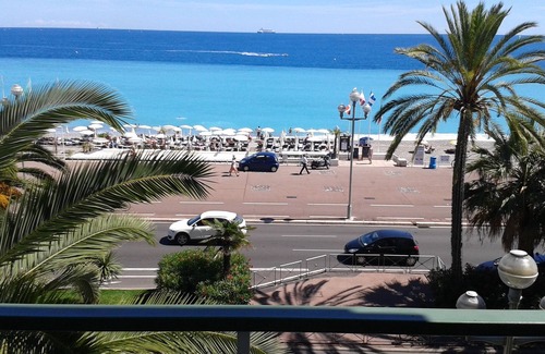 Les Baumettes Apartment | Promenade des Anglais Nice sea view 2 bed lux city apt balcony free Wifi