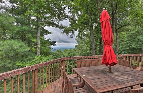 Purlear Cabin | Purlear Luxury, Spacious Log Cabin w/Mtn Views!