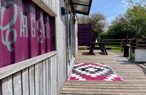 Brightlingsea House | Purple CargoPod at Lee Wick Farm Cottages & Glamping