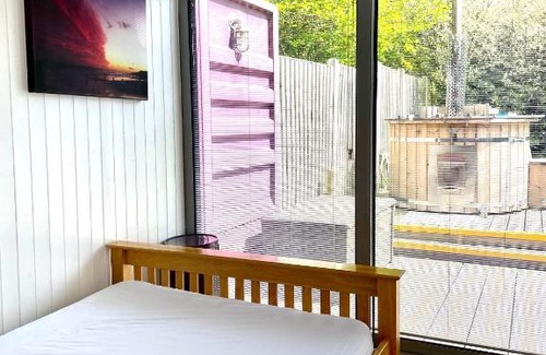 Brightlingsea House | Purple CargoPod at Lee Wick Farm Cottages & Glamping