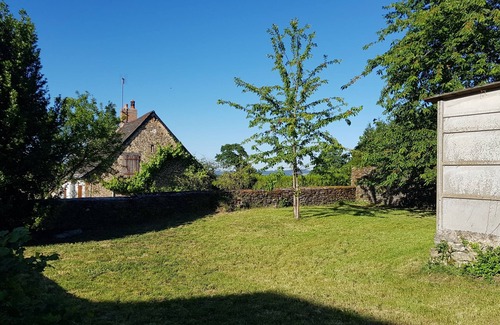 Saint-Christophe-du-Luat House | Quaint white house with character, garden, and garage