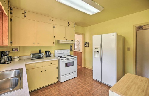 Atkins House | Quaint Creekside Home w/Spacious Deck & Yard