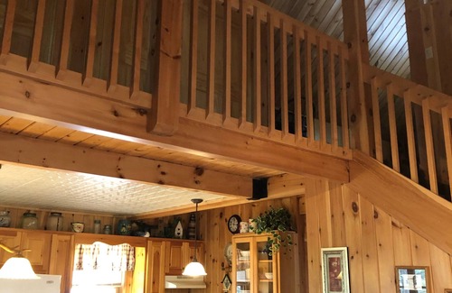 Shapleigh Cabin | Quiet secluded log cabin; the cabin is part of a 37 acre waterfront complex.