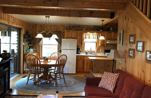 Shapleigh Cabin | Quiet secluded log cabin; the cabin is part of a 37 acre waterfront complex.