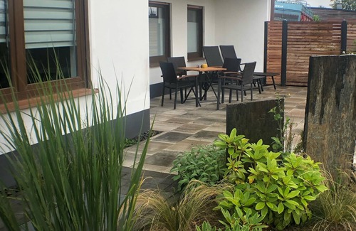 Berlingen Apartment | Quiet vacation apartment with terrace New infrared cabin