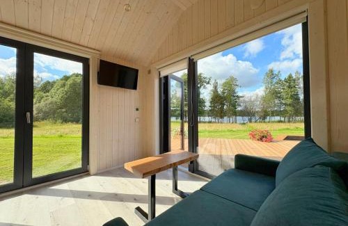 Stameriena House | Rātes Krasti - PĒRLE- holiday house with sauna and lakeview