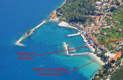 Trpanj Apartment | R11 - spacious room in hotel, 2 min to the beach