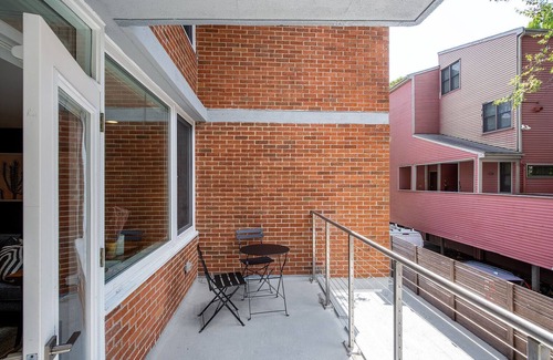 Mid-Cambridge Apartment | Rad Harvard Sq 1BR w/Balcony, near Shops & Campus, by Blueground