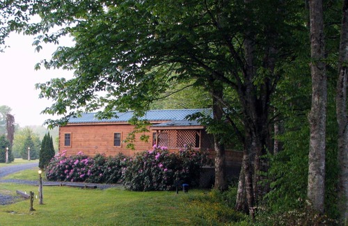 Altamont Cabin | Real Logs-1BR, sleeping loft & futon-sleeps 6. Riverside w/Hot Tub