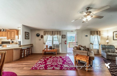 Ruidoso Downs House | Redman! A single level, cozy cabin on a hill with a direct view of the Ruidoso Downs Racetrack!