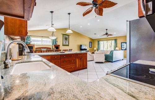 Coury House | Reel 'Em In: Your Beautiful KCB Retreat, Private Pool, Dock, Tiki Hut, Cabana Club & Dog-Friendly!