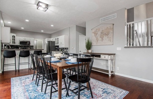 Jefferson House | Relax in Style! 5BR Home, Hot Tub & Games!