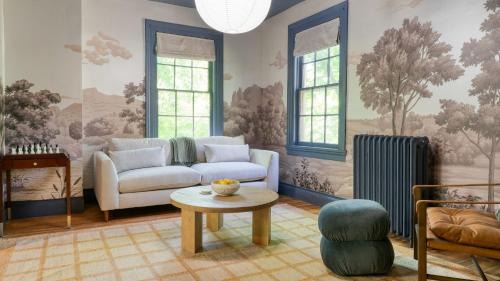 Town of Marbletown House | Relax in Style at Historic Modern on Main with Modern Amenities Wooded Views