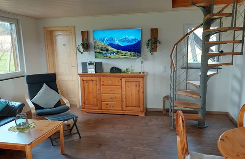Meschede House | Relaxing holiday idyll in a secluded location with garden and terrace. Pets Allowed
