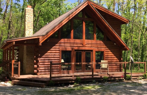 Waveland Cabin | Remodeled Log Cabin Surrounded By 6000 Acres and includes a Nordic Spa!