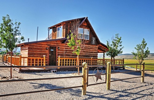 Antimony Cabin | Remote Antimony Log Cabin w/Green Meadow Views!