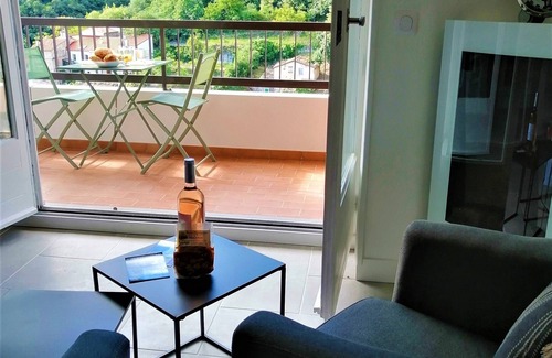 Amelie-les-Bains-Palalda Apartment | Renovated south-facing studio + Parking
