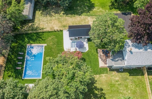 Southold House | Renovated American Farmhouse in the heart of Southold with heated saltwater pool