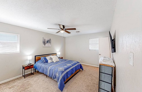 Abilene House | Renovated dog-friendly home with enclosed backyard, patio, streaming, fireplace