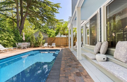 Rehoboth by the Sea House | Renovated in 2022, 5BR, heated pool, firepit, lush backyard character & charm!