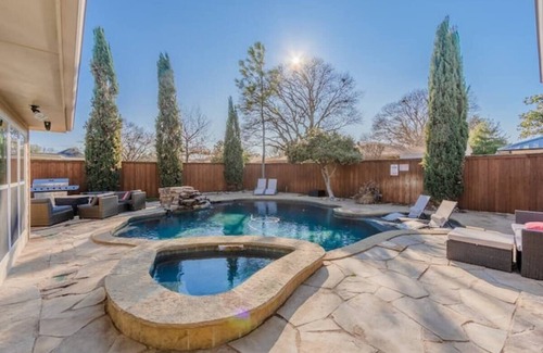 Plano House | Resort style heated pool and spa, 4 bedroom, 3 bath luxury house