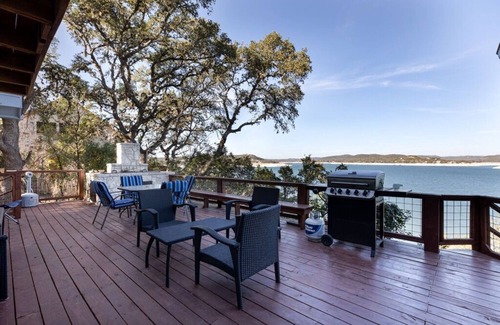 Mico House | Right on Medina Lake! Your large Deck overlooks the lake.