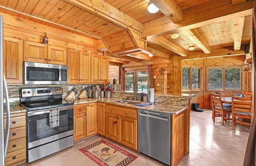 Blanco House | Rim Rock I Blanco, Log Cabin , Pool, Hot Tub, 10 acres of Nature to Explore