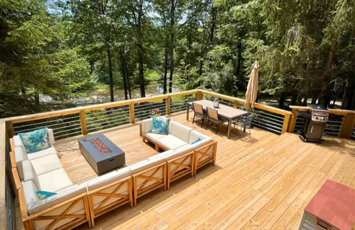 Wardensville Cabin | Riverfront, A-Frame cabin nestled in the woods of Wardensville, West Virginia