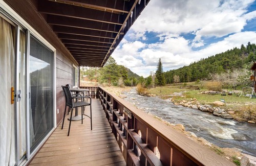 Estes Park Apartment | Riverfront Condo Near Downtown Estes Park!