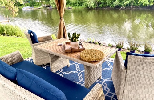 Champlain House | Riverfront Cottage and Cabana. 3-bedroom, 2 bath on the Lazy, Great Chazy, River