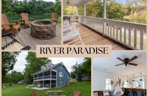 Elkton House | Riverfront Fire Pit Hot Tub Fishing Kayaks Pacman