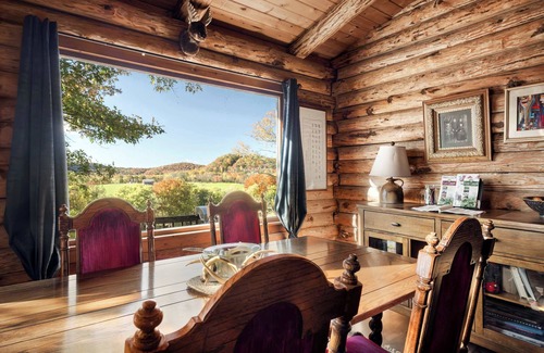 Paw Paw Cabin | Riverfront Log Cabin w Fireplace, Grill & Fire Pit