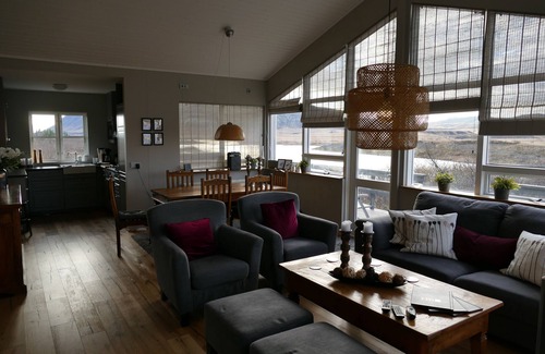 Selfoss House | Riverfront romantic Asgardur vacation home of comfort