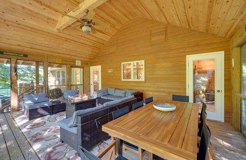 Marlinton Cabin | Riverfront West Virginia Cabin w/Screened-In Deck