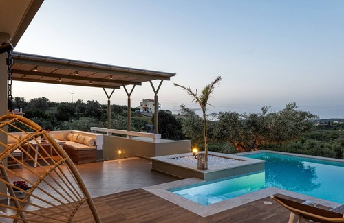 Agia Triada Villa | "Rizes Villa" with Private Heated Pool