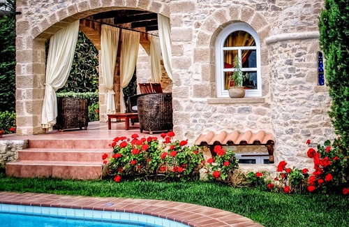 Platanias Town Villa | Rock House's Villa Melody, secluded with private pool and garden, very quiet!