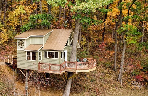 Jones Cottage | Romantic lakeshore treehouse: beautiful views, solitude & fiber-optic WiFi