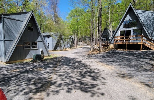 Berkeley Springs Cabin | Romantic, rustic, private A-frame chalet tucked in the woods - 4 miles to town!