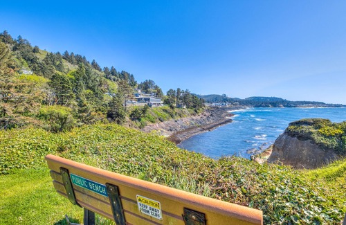 Logsden House | Romantic Single-Level Cottage is Steps to the Seawall and Whales in Depoe Bay!